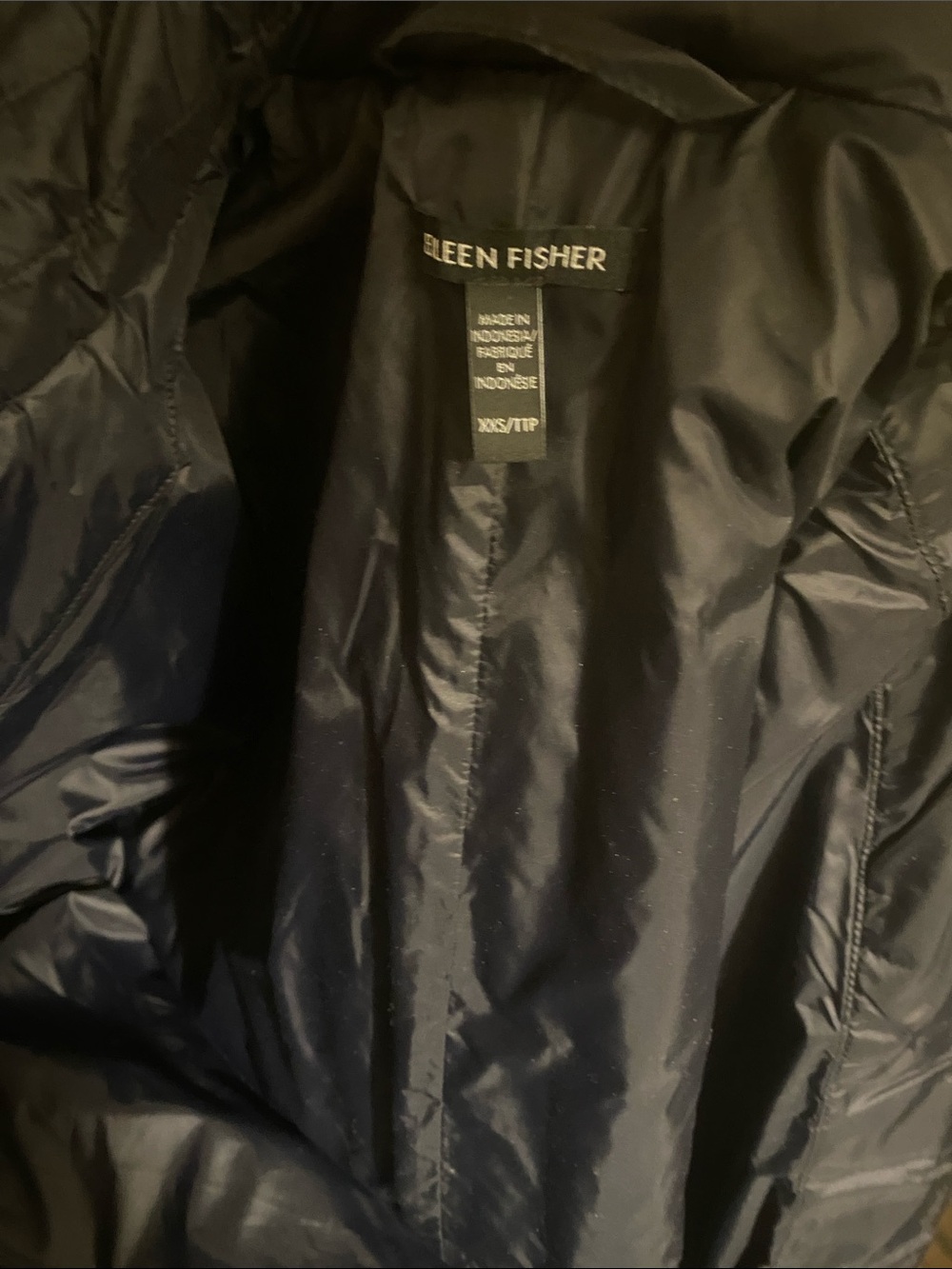 💐Eileen Fisher • Black • Quilted • Knee Length • Puffer Coat • Like New - Picture 13 of 13